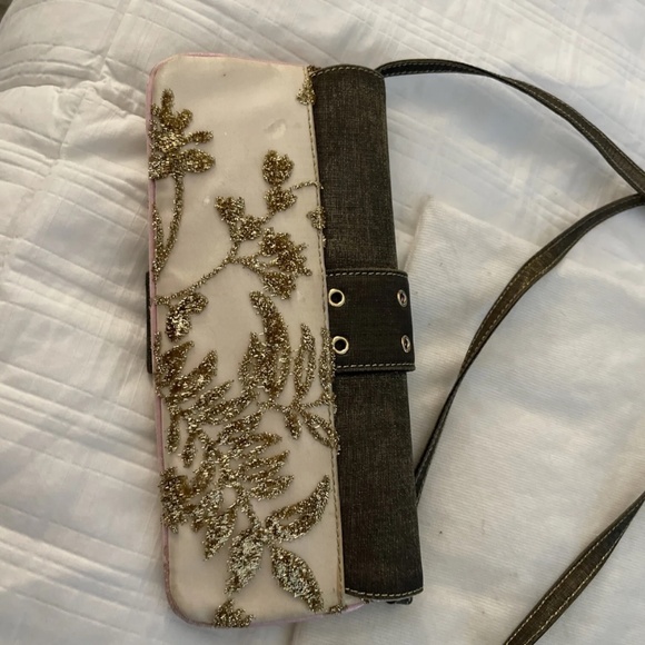 Vintage Christian Dior 2003 Limited Edition Brocade Gold Clutch Handbag Bag Silk - Picture 4 of 7